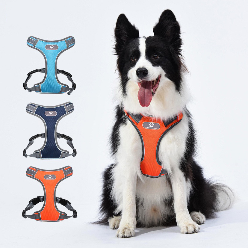 Arnés para Perros Chaleco Antihuída Reflectante Azul - Imagen 2