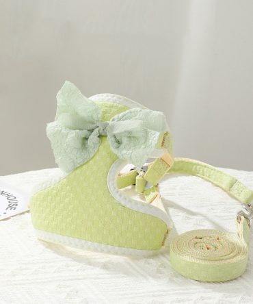 Arnés Perro Lazos y Cuadros Escoceses Verde