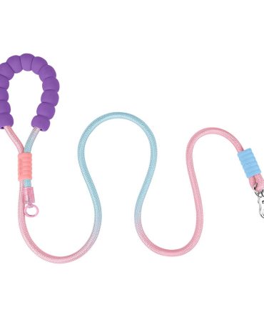 Correa para Perro Grande Agarre Suave Púrpura/Rosa/Celeste