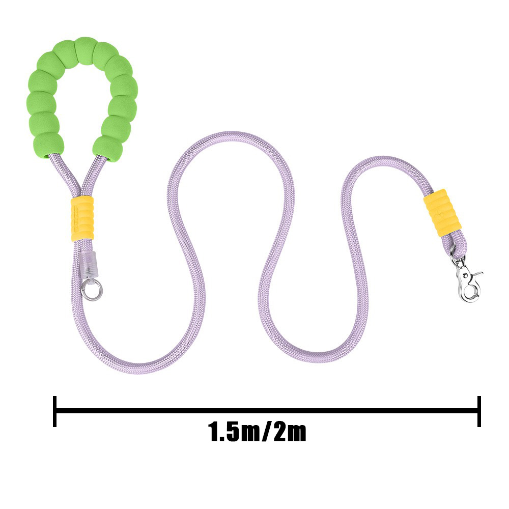 Correa para Perro Grande Agarre Suave Púrpura/Negro - Imagen 2