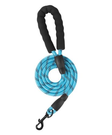 Correa para Perros Reflectante 1.5M Agarre Suave Celeste