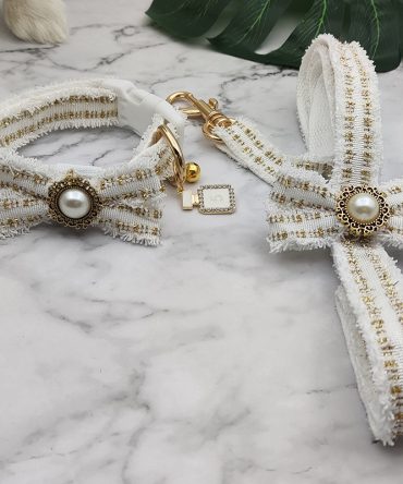Collar de perro de moda Blanco