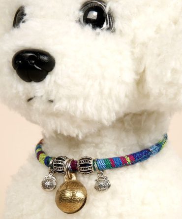 Collar de perro azul con anti-p¨¦rdida de la campana de la noche