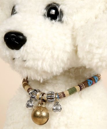 Collar campana verde con cascabel anti-perdida de noche