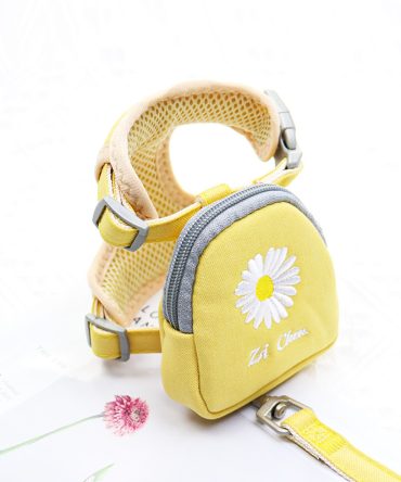 Crisantemo bordado Arnes Correa de pecho para perros pequeños y medianos