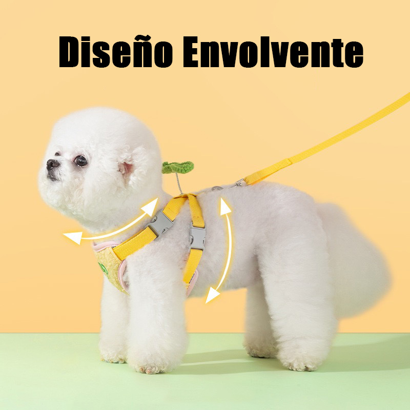 Arnés para Perros Transpirable con Linda Florecita Wiggly Azul - Imagen 3