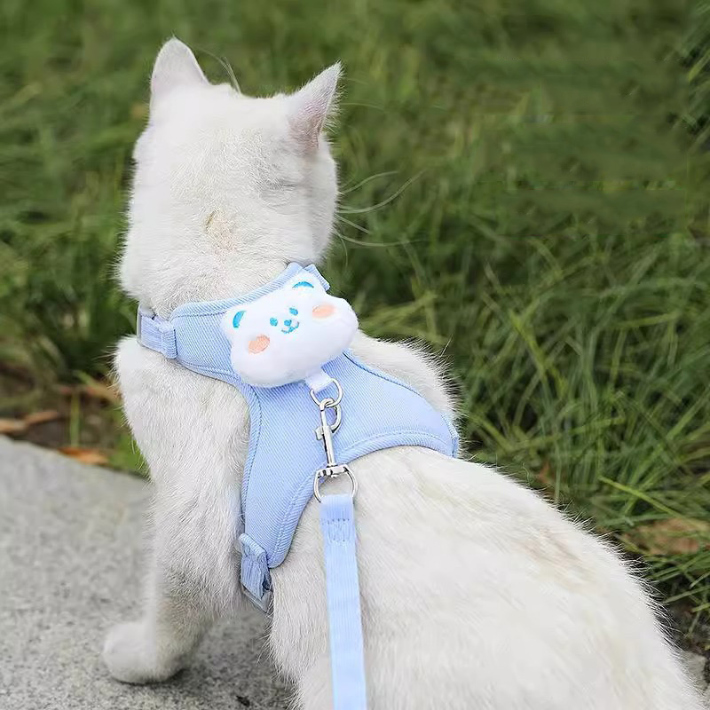 Arnés para Perros y Gatos con Muñeco de Oso Azul - Imagen 2