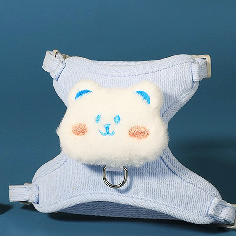 Arnés para Perros y Gatos con Muñeco de Oso Azul