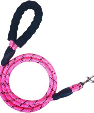 Correa para Perro Nylon 12 mm Cuerda Gruesa Rosa