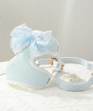 Arnés Perro Lazos y Cuadros Escoceses Azul