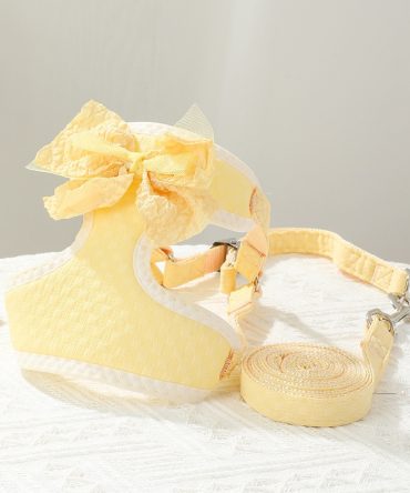 Arnés Perro Lazos y Cuadros Escoceses Amarillo