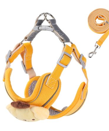 Arnés Amarillo Para Perro con Adorno de Cachorro