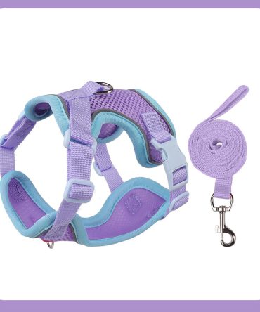 Arnés para Perro de Colores Contrastantes Rosa Morado