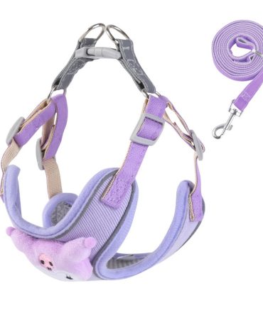 Arnés para Perro Morado con Decoración de Gatitos