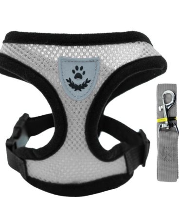 Arnés Para Perros-Tejido de Malla Transpirable Blanca
