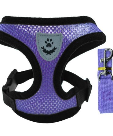 Arnés Para Perros-Tejido de Malla Transpirable Morado