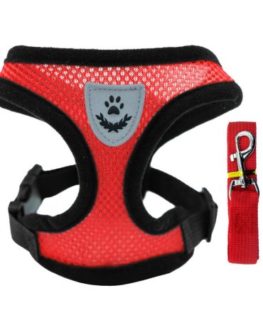 Arnés Para Perros-Tejido de Malla Transpirable Naranja