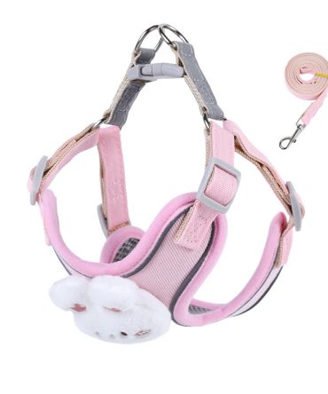 Arnés Rosa para Perros con Decoración de Conejo
